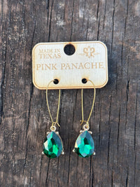 Shop Envi Me Earrings The Pink Panache Holiday Green Crystal Drop Earring