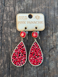 Shop Envi Me Earrings The Pink Panache Holiday Red Crystal Drop Earring