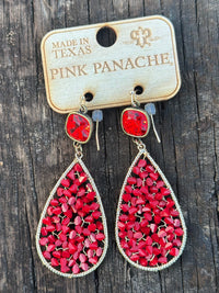 Shop Envi Me Earrings The Pink Panache Holiday Red Crystal Drop Earring