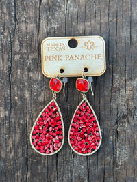 Shop Envi Me Earrings The Pink Panache Holiday Red Crystal Drop Earring
