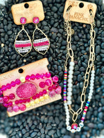 Shop Envi Me Jewelry Stack Bracelet / Pink The Pink Panache Hot Pink Stack Bracelet Set
