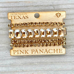 Shop Envi Me Jewelry Stack Set / Gold The  Pink Panache New Gold Amber Stack Bracelet Set