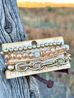Shop Envi Me Jewelry Stack Set / Gold The Pink Panache New Gold Stack Bracelet Set