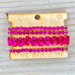 Shop Envi Me Jewelry Stack Set / Gold The  Pink Panache New Sparkly Pink Stack Bracelet Set