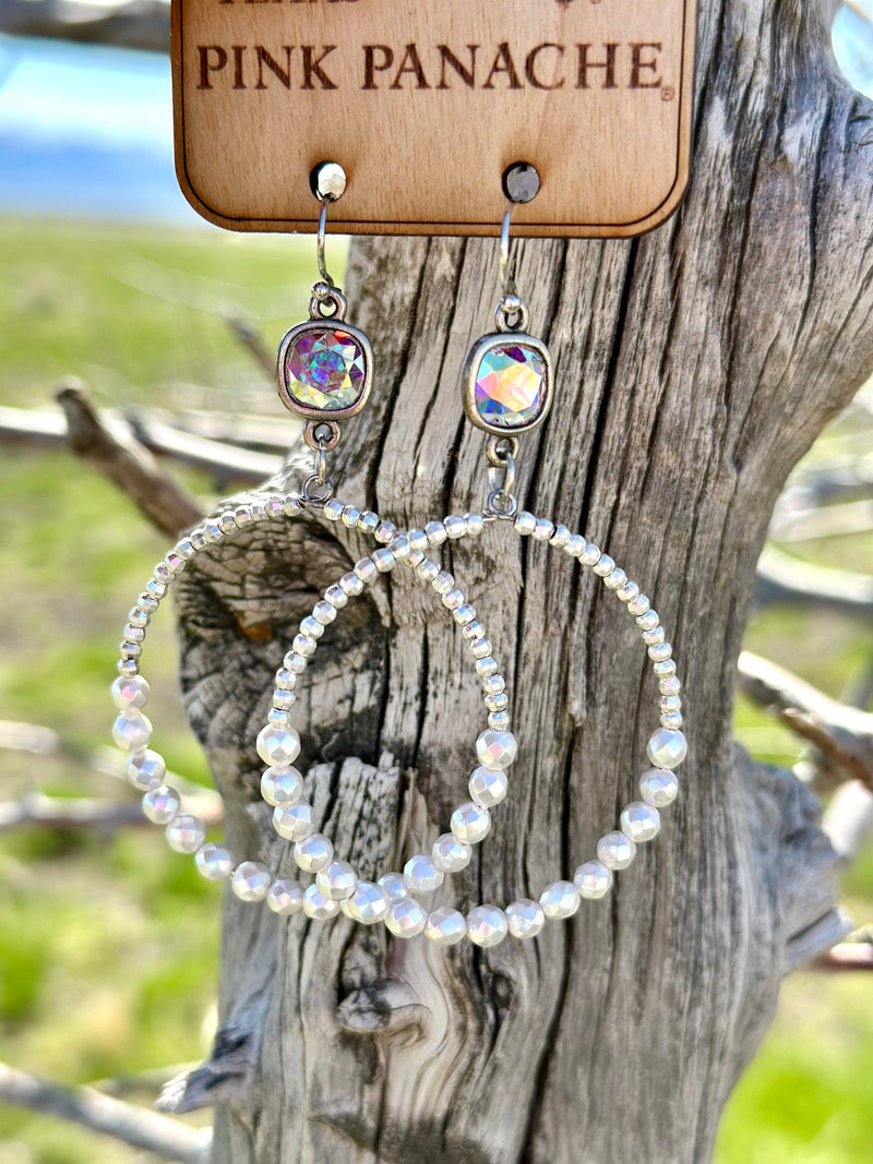 Pink panache hoop earrings deals