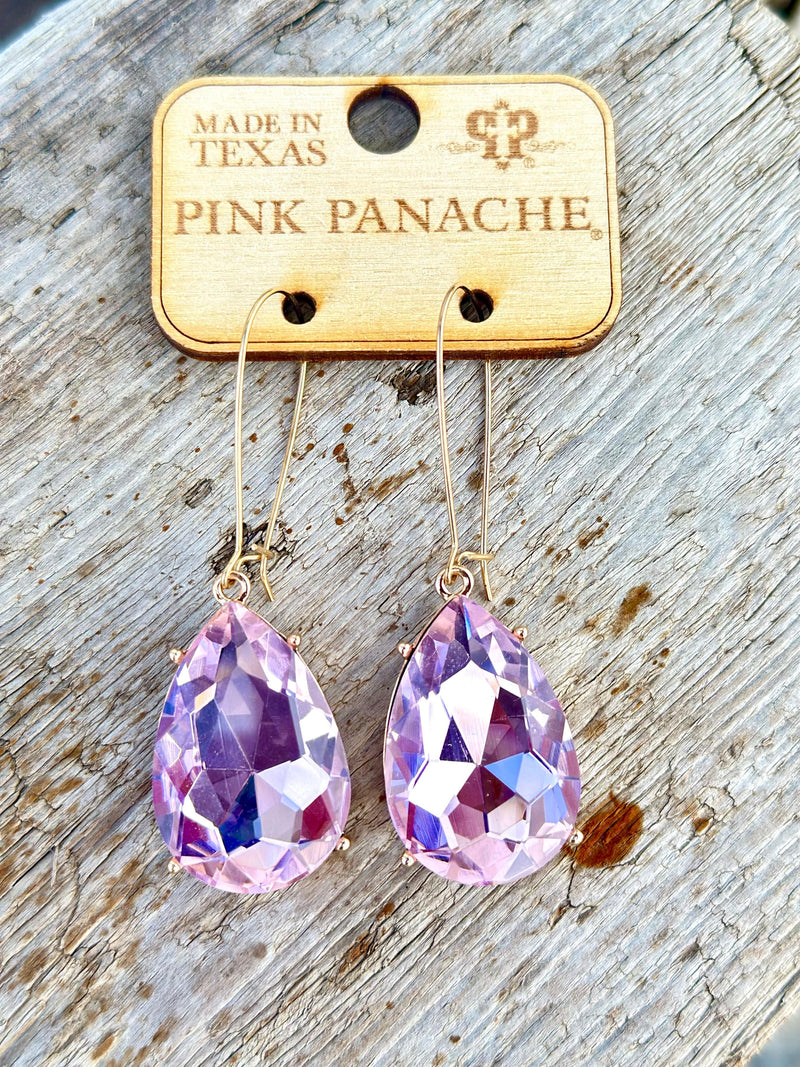 Shop Envi Me Earring Oval / Amber The Pink Panache Pink Big Crystal Earring