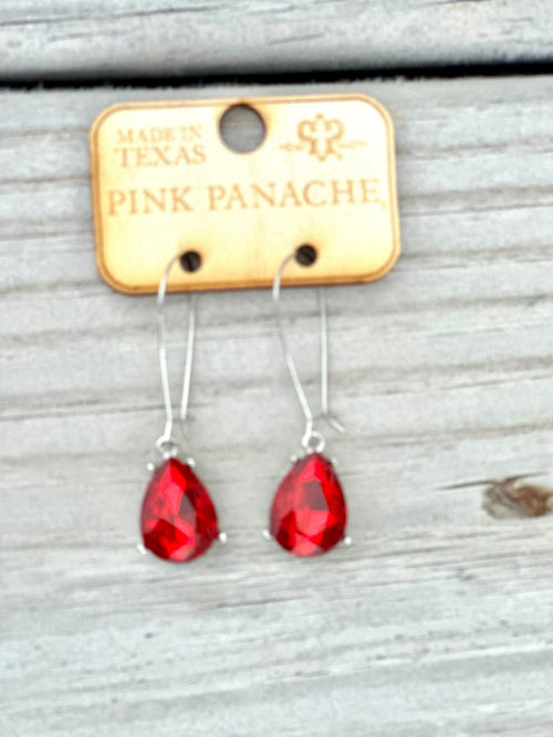 Shop Envi Me Earrings The Pink Panache Red Crystal Silver Drop Earring