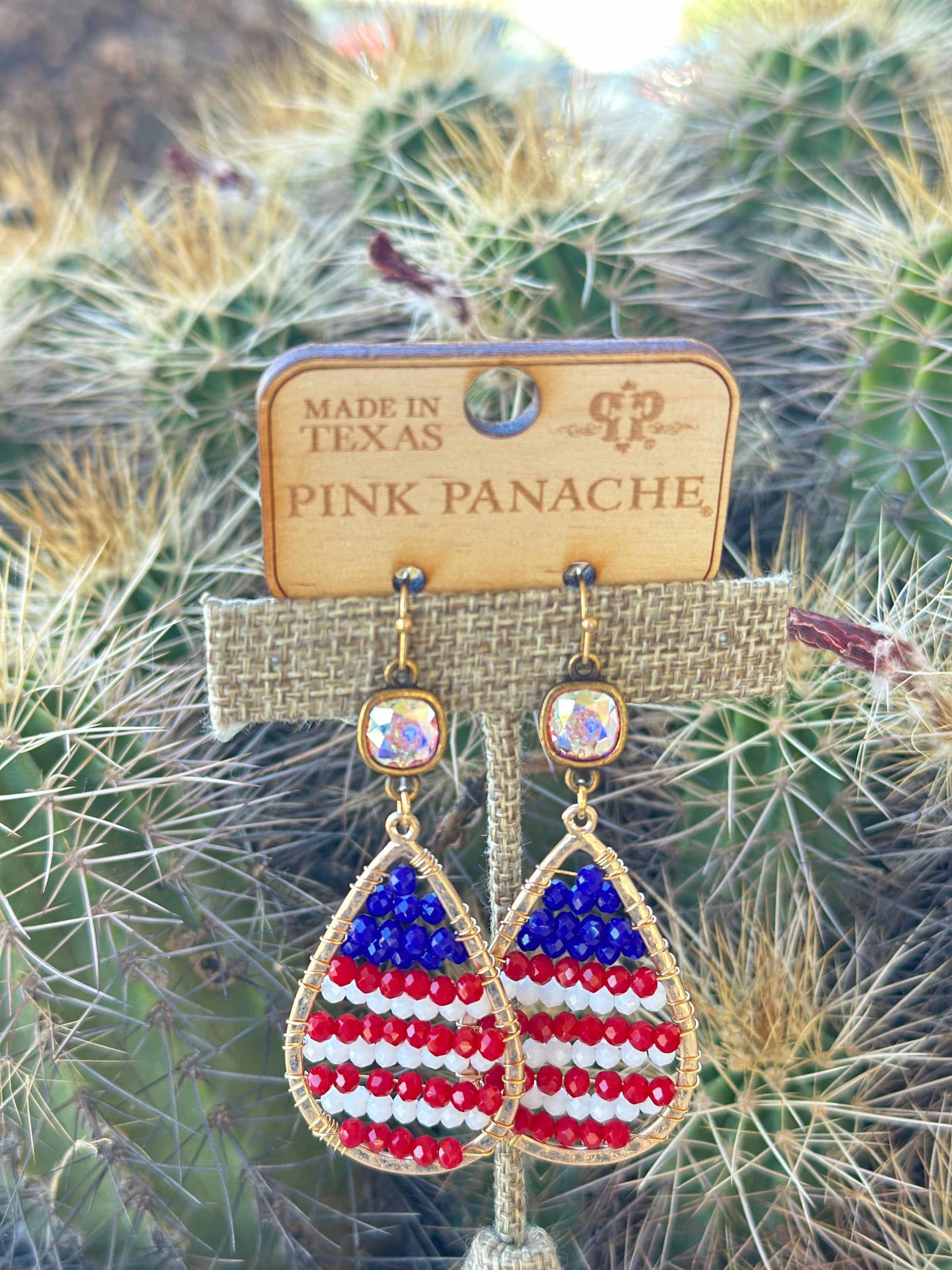 Shop Envi Me Earring Circle / Red The Pink Panache Red White & Gold Earring