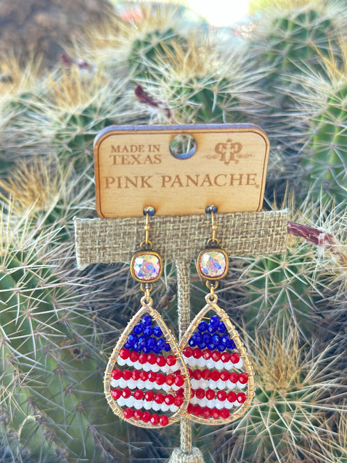 Shop Envi Me Earring Circle / Red The Pink Panache Red White & Gold Earring