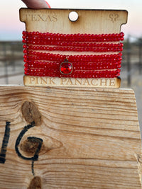 Shop Envi Me Jewelry Stack Set / Red The Pink Panache Sparkly Red Stack Bracelet Set