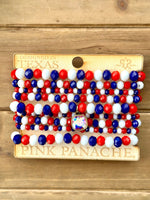 Shop Envi Me Jewelry One / Multi The Pink Panache Stars & Stripes Stack Bracelet Set