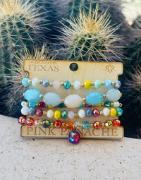 Shop Envi Me Jewelry The Pink Panache Summer Stack Bracelet Set
