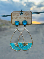 Shop Envi Me Earrings Gold The Pink Panache Turquoise & Gold Sparkle Earrings
