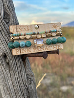 Shop Envi Me Jewelry Stack Set / Turquoise The Pink Panache Turquoise in The Fall Stack Bracelet Set