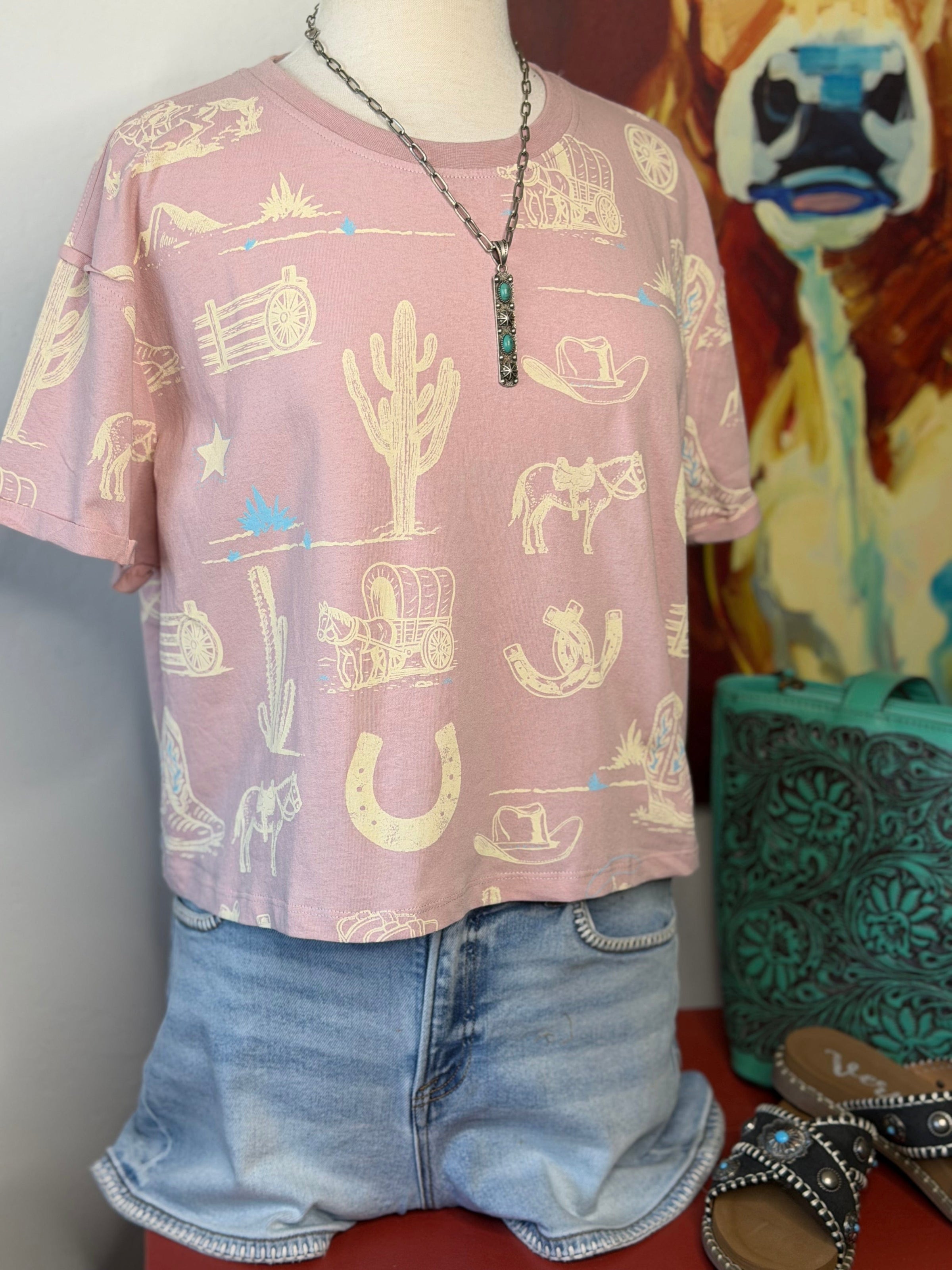 Shop Envi Me It's T-shirt Kinda Day The Pink Wagon Train Top