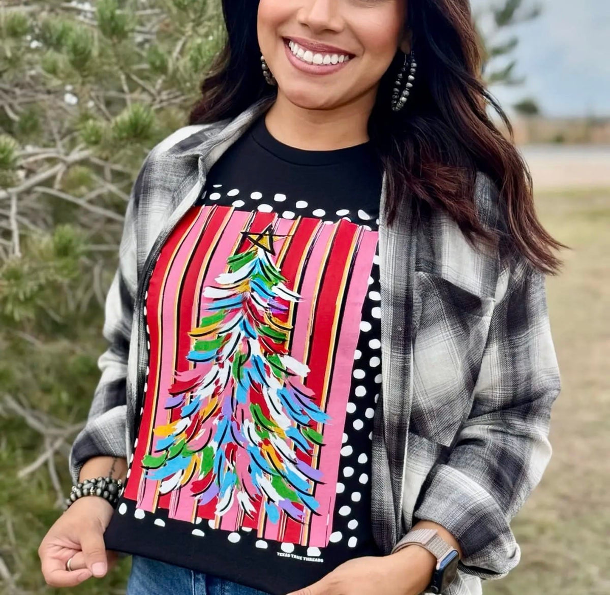Shop Envi Me Tops The Polka Dot Christmas Tree Tee