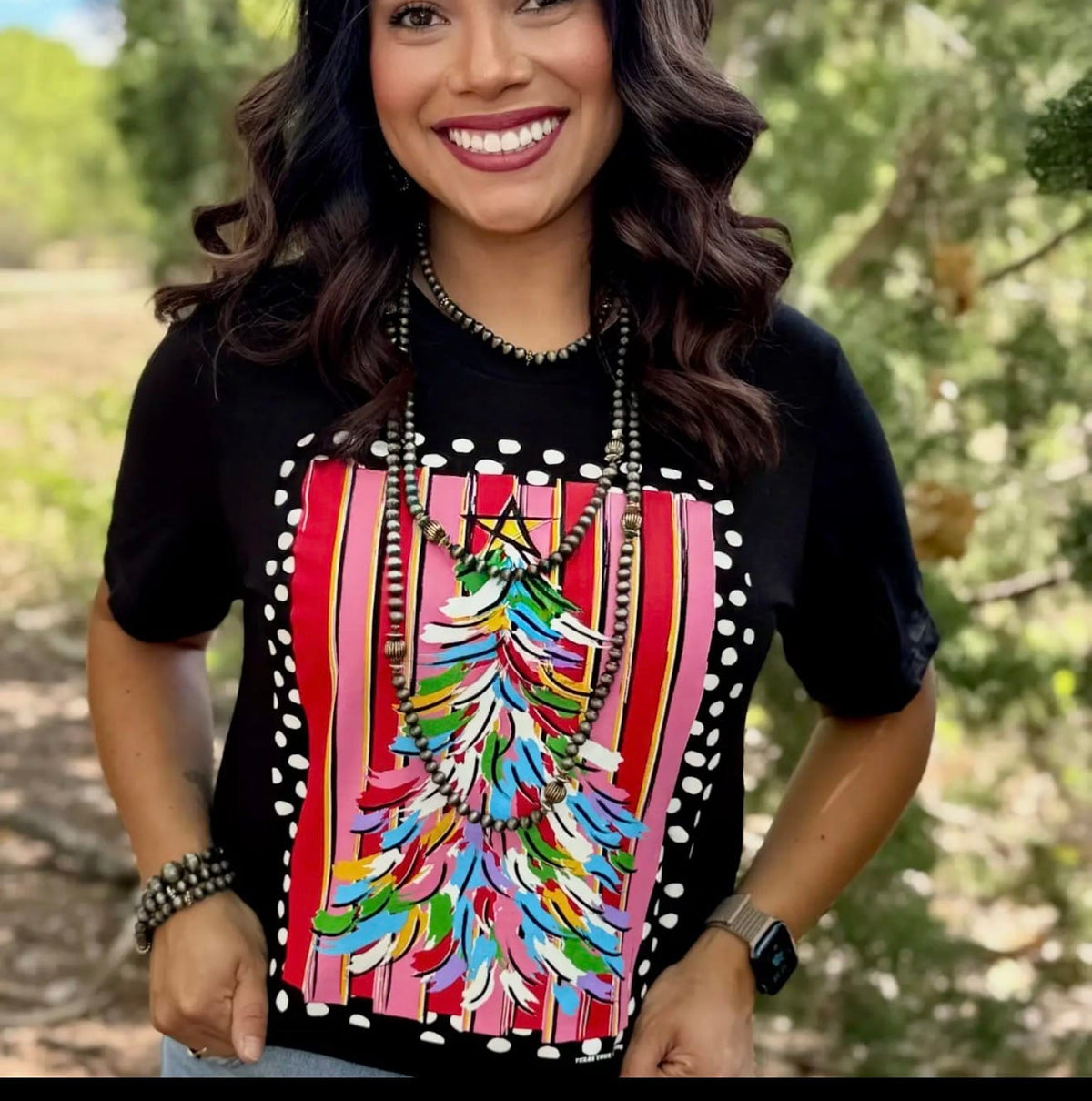 Shop Envi Me Tops The Polka Dot Christmas Tree Tee