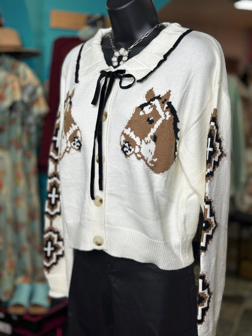 Shop Envi Me Cardigans and Kimonos The Pony Club 🐴 Vintage Horse Cardigan