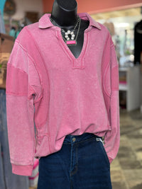 Shop Envi Me Tops and Tunics The Pop of Pink Pullover