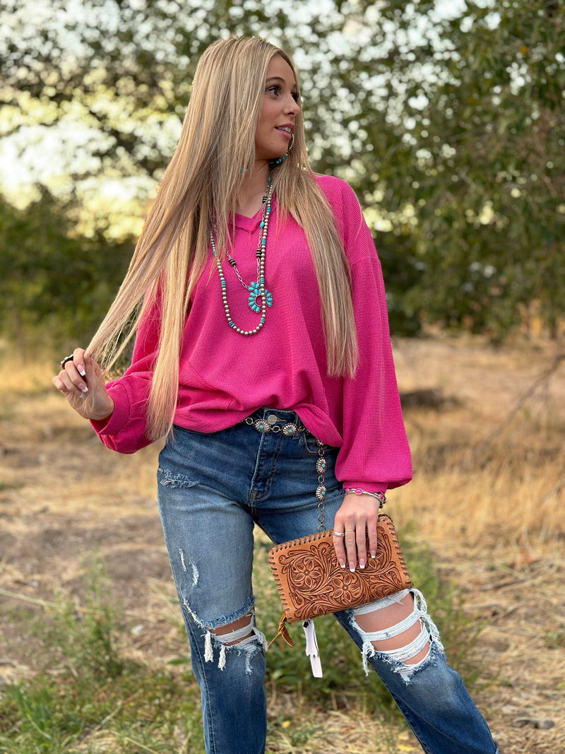 Shop Envi Me Tops and Tunics The Pop of Pink Top