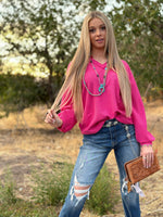 Shop Envi Me Tops and Tunics The Pop of Pink Top