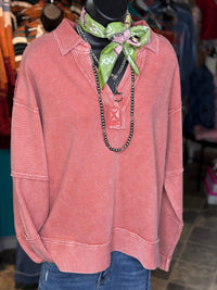 Shop Envi Me Tops and Tunics The Pop of Rouge Pullover