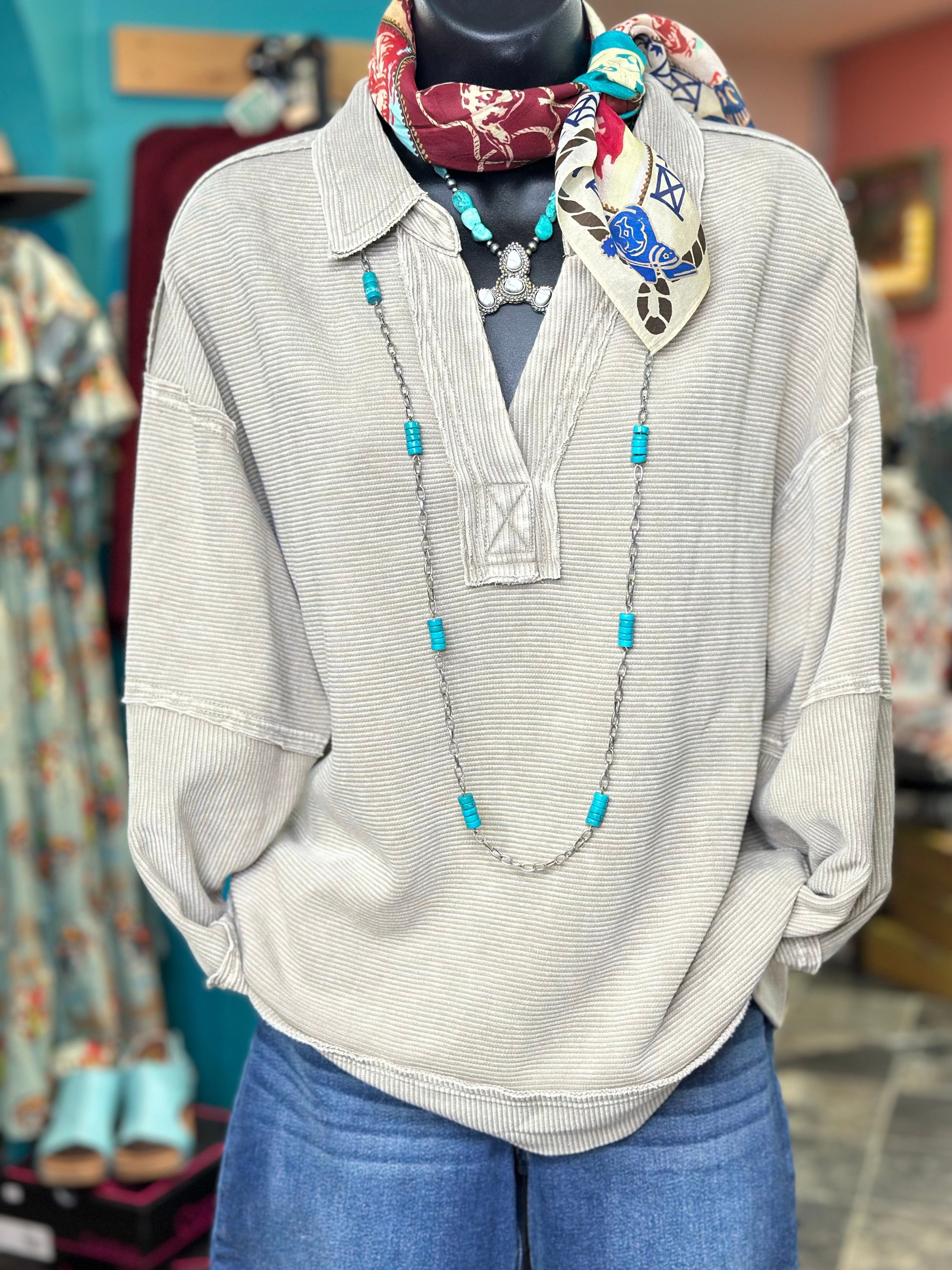 Shop Envi Me Tops and Tunics The Pop of Taupe Pullover