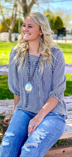 Shop Envi Me tops The Pretty As a Picture Stripe Top