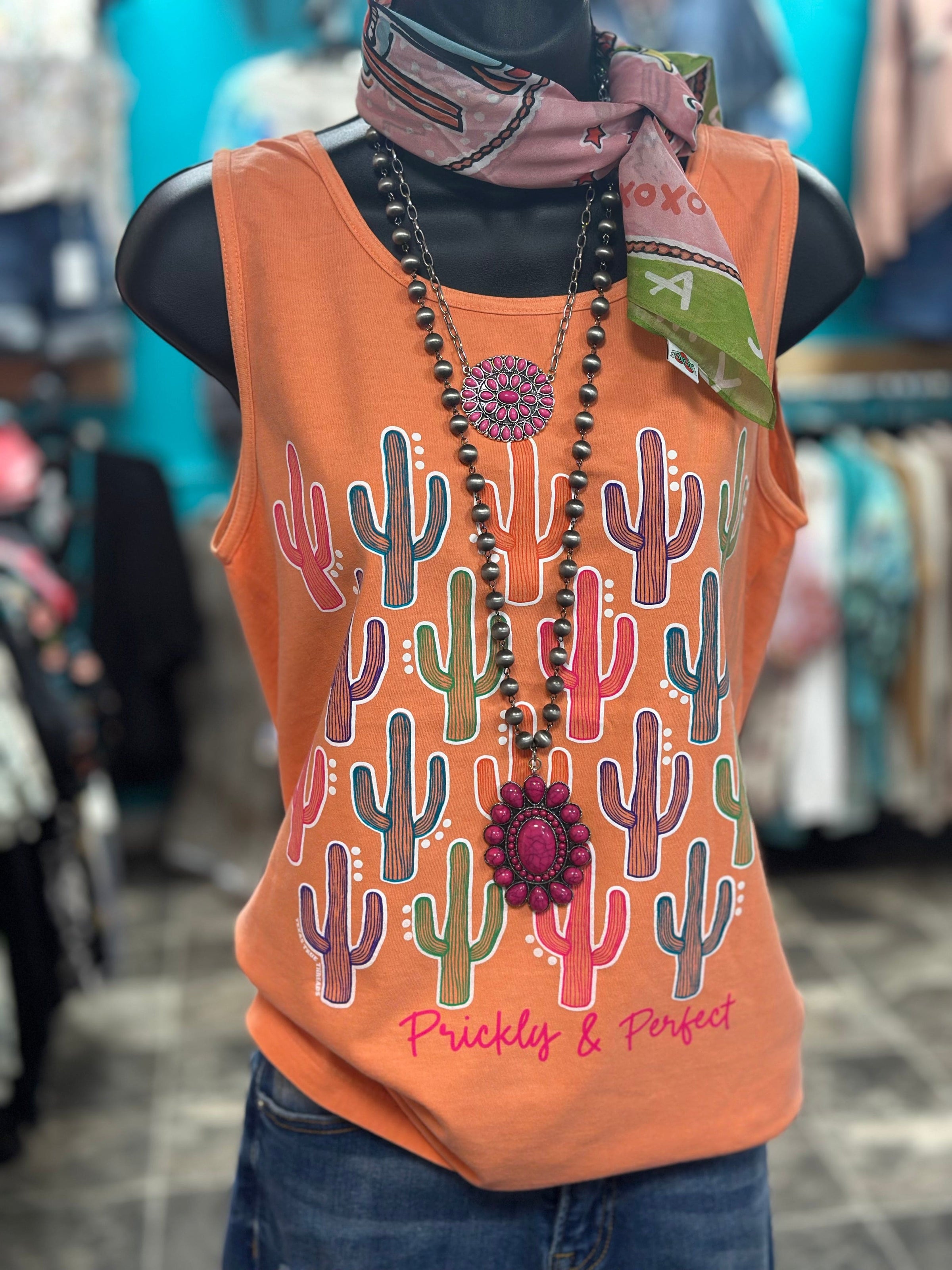 Shop Envi Me Tops and Tunics The Prickly & Perfect Cactus Tank