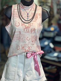 Shop Envi Me It's T-shirt Kinda Day The Ranch Life In Pink Tank