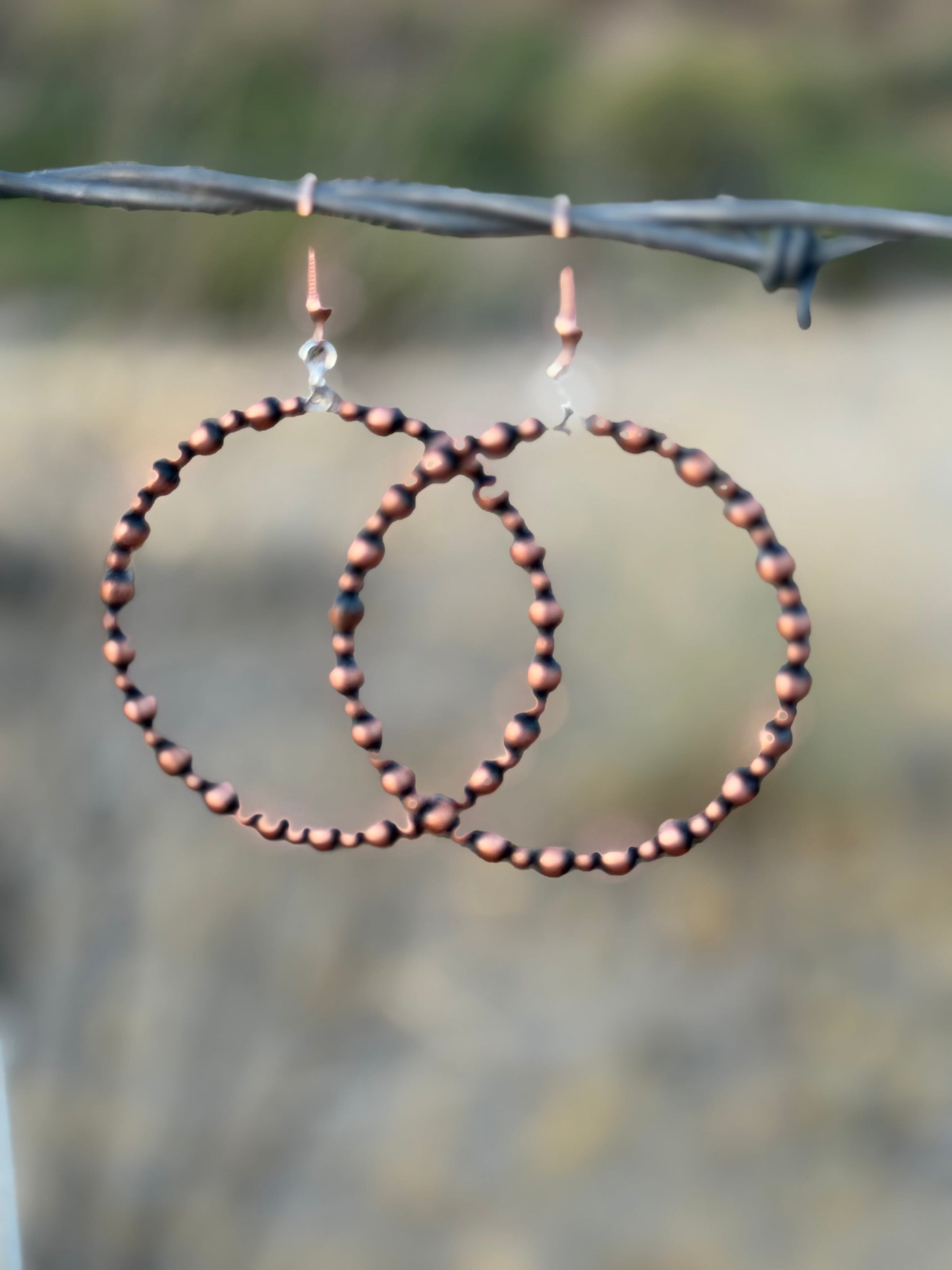 Shop Envi Me Earrings Copper The Real Copper Desert Pearl Hoop Earrings