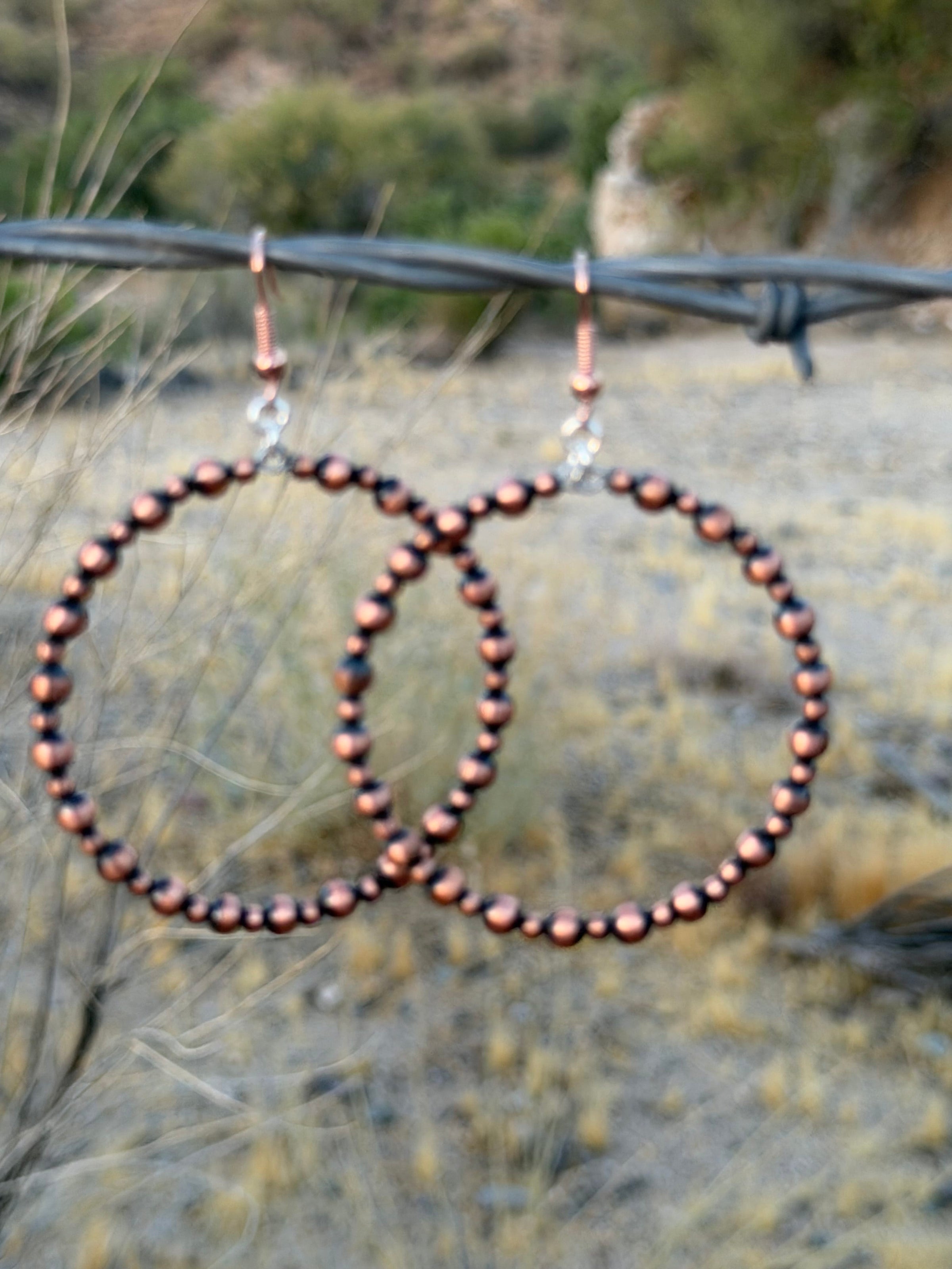 Shop Envi Me Earrings Copper The Real Copper Desert Pearl Hoop Earrings