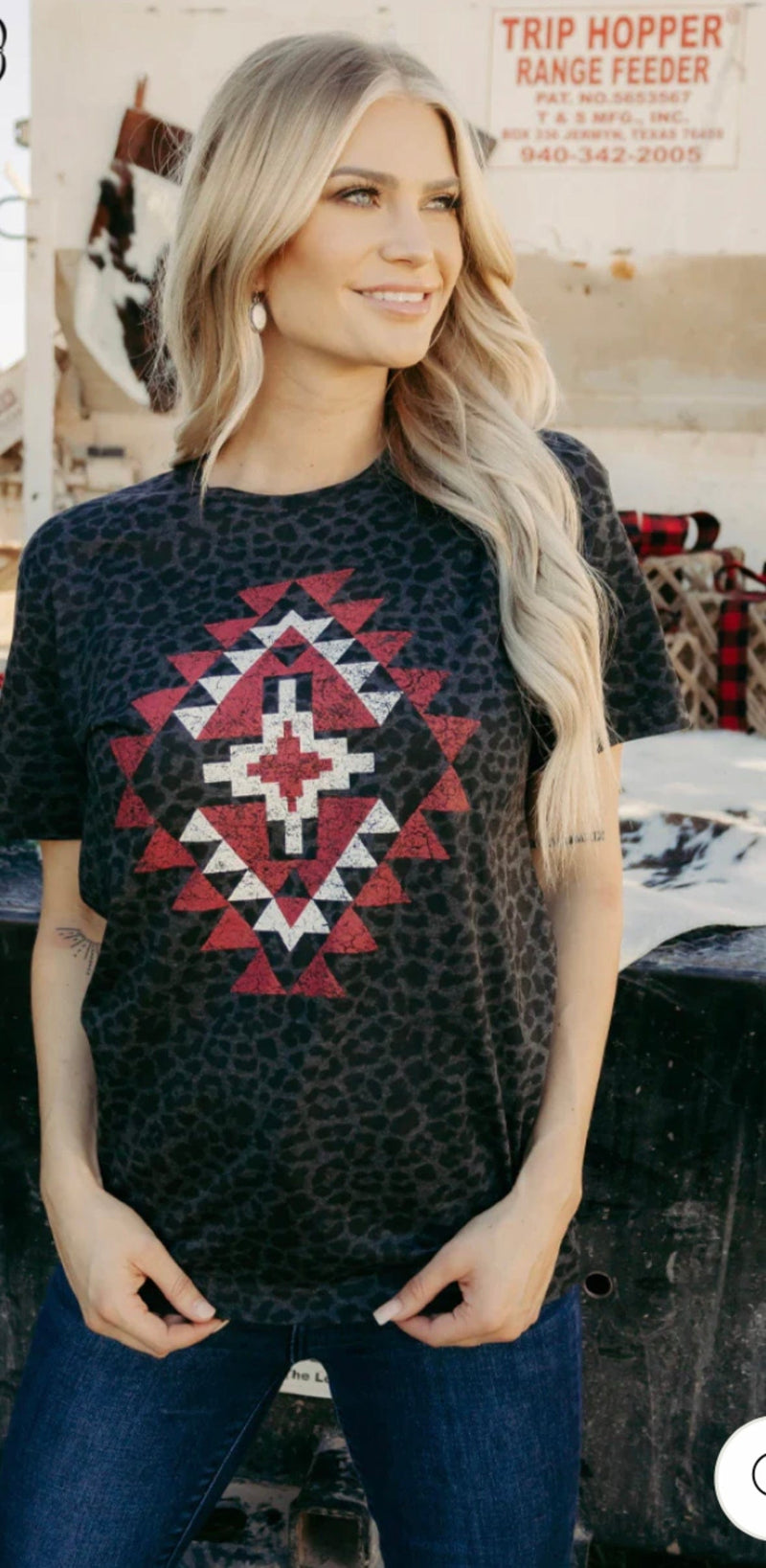 Shop Envi Me Tops and Tunics The Red Cheetah Tabba Tribal Tee