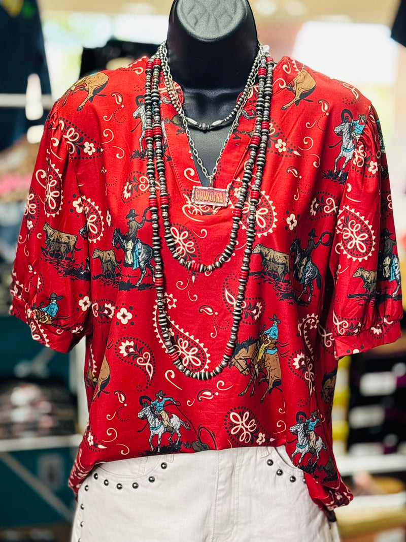 Shop Envi Me Tops and Tunics The Red Rodeo On Top
