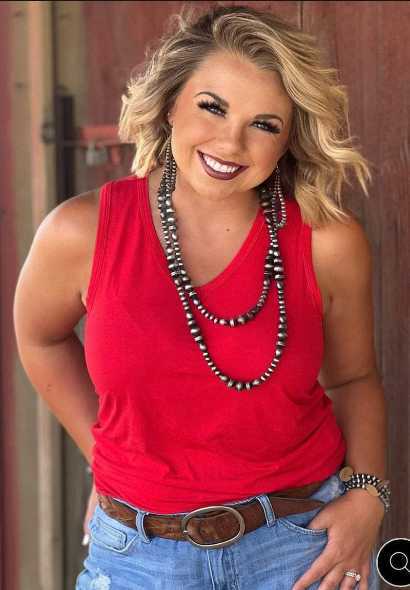 Shop Envi Me The Red V Neck Tank