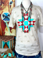 Shop Envi Me It's T-shirt Kinda Day The Red White & Aztec Stars Tee