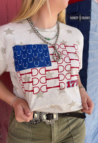 Shop Envi Me Tops and Tunics The Red White & Snaffle Bit Stars Tee