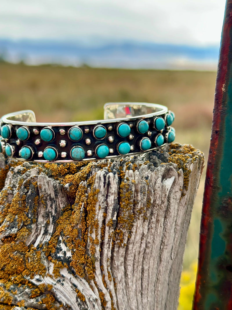 Shop Envi Me Bracelets Silver & Turquoise The RedRock Sterling Silver & Turquoise Southwest Cuff Bracelet