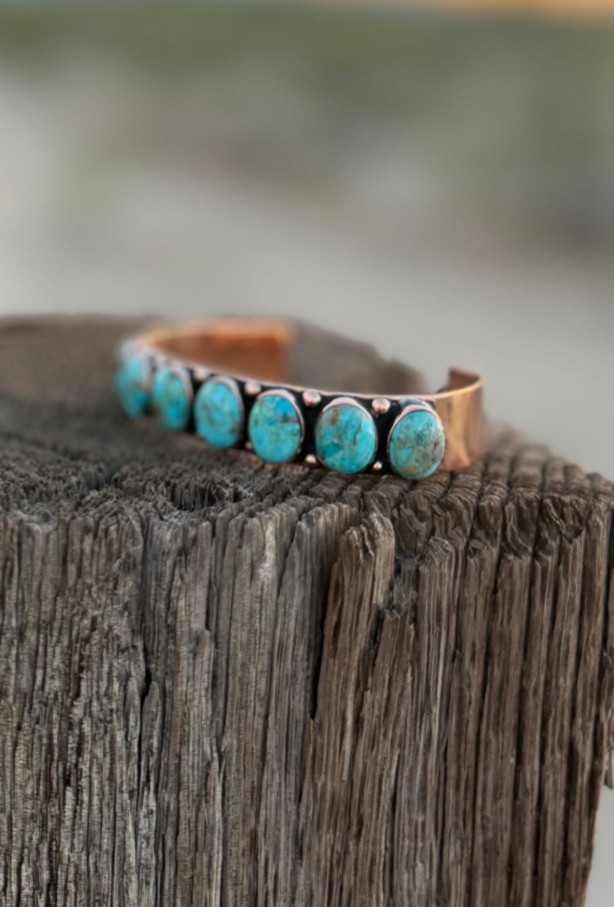 Shop Envi Me Bracelets Sterling Silver & Copper The Reno Real Copper & Turquoise Cuff Bracelet