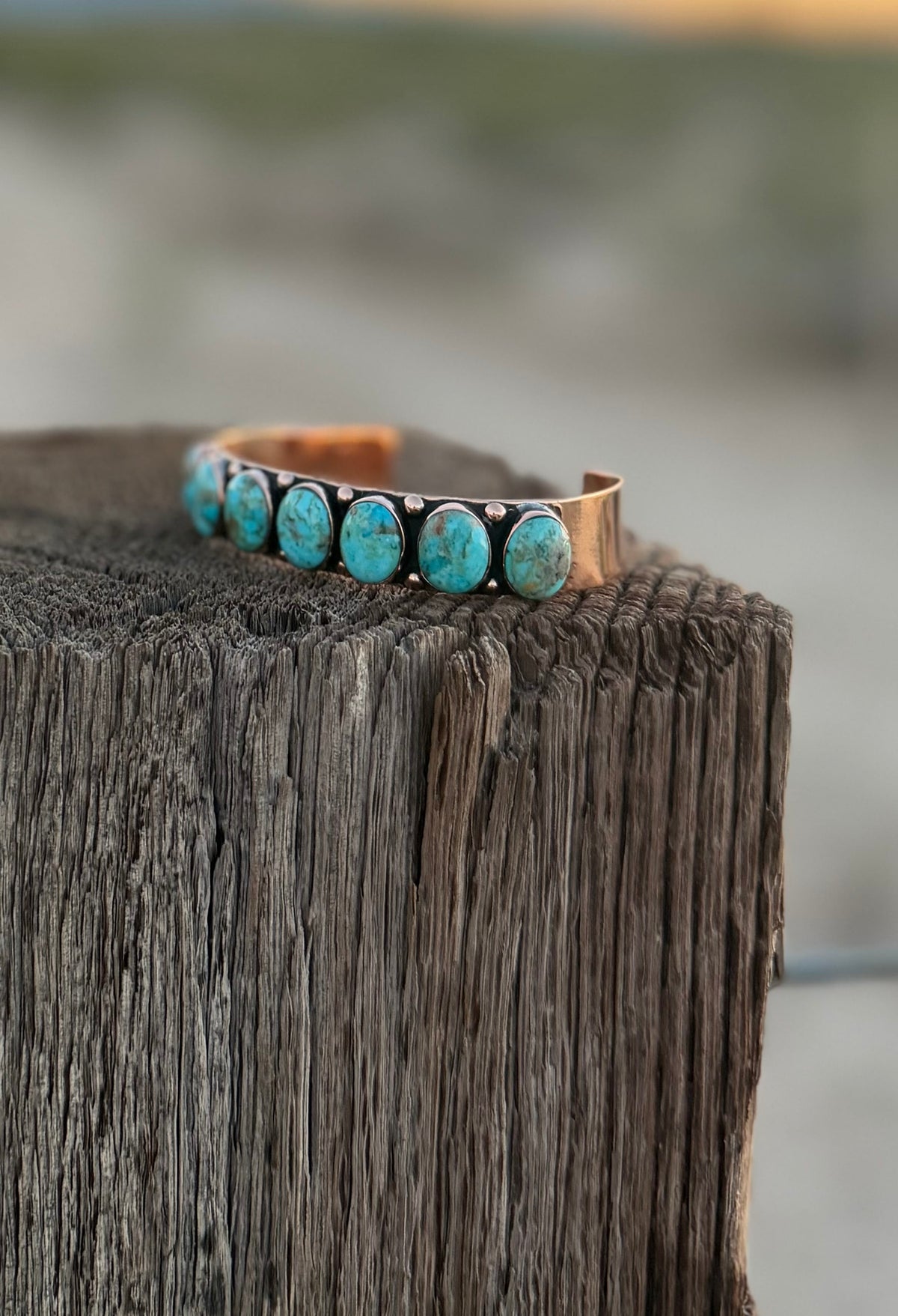 Shop Envi Me Bracelets Sterling Silver & Copper The Reno Real Copper & Turquoise Cuff Bracelet