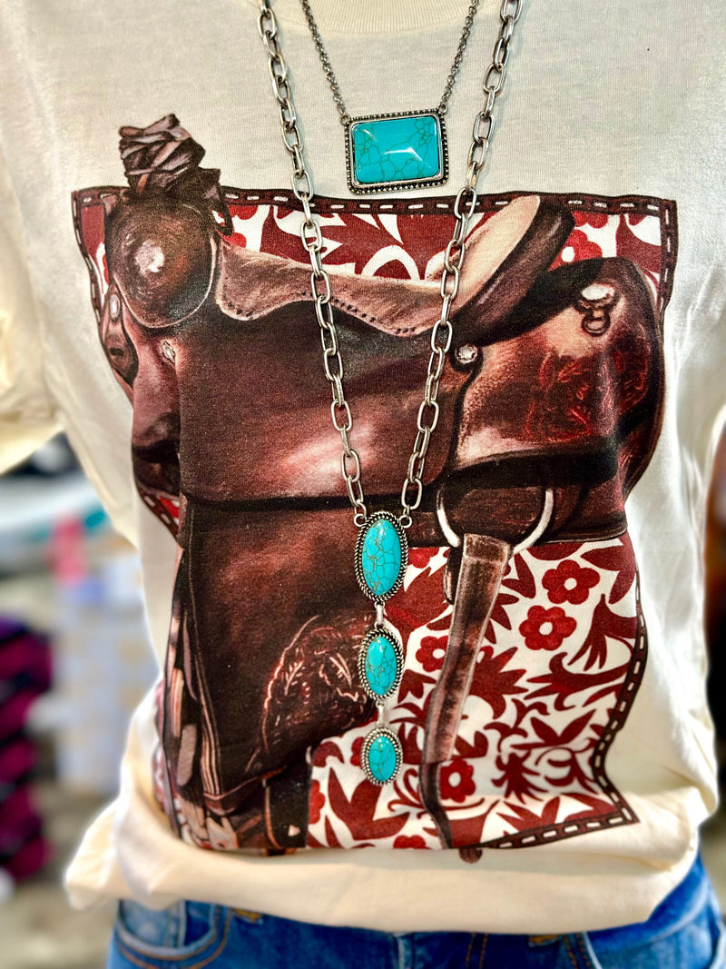 Shop Envi Me Tops and Tunics The Retro Back in The Saddle Tee