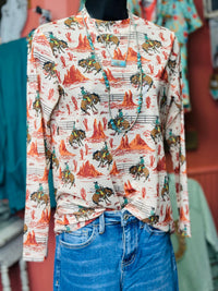 Shop Envi Me It's T-shirt Kinda Day The Retro 🌵Cactus Cowboy Mesh Top