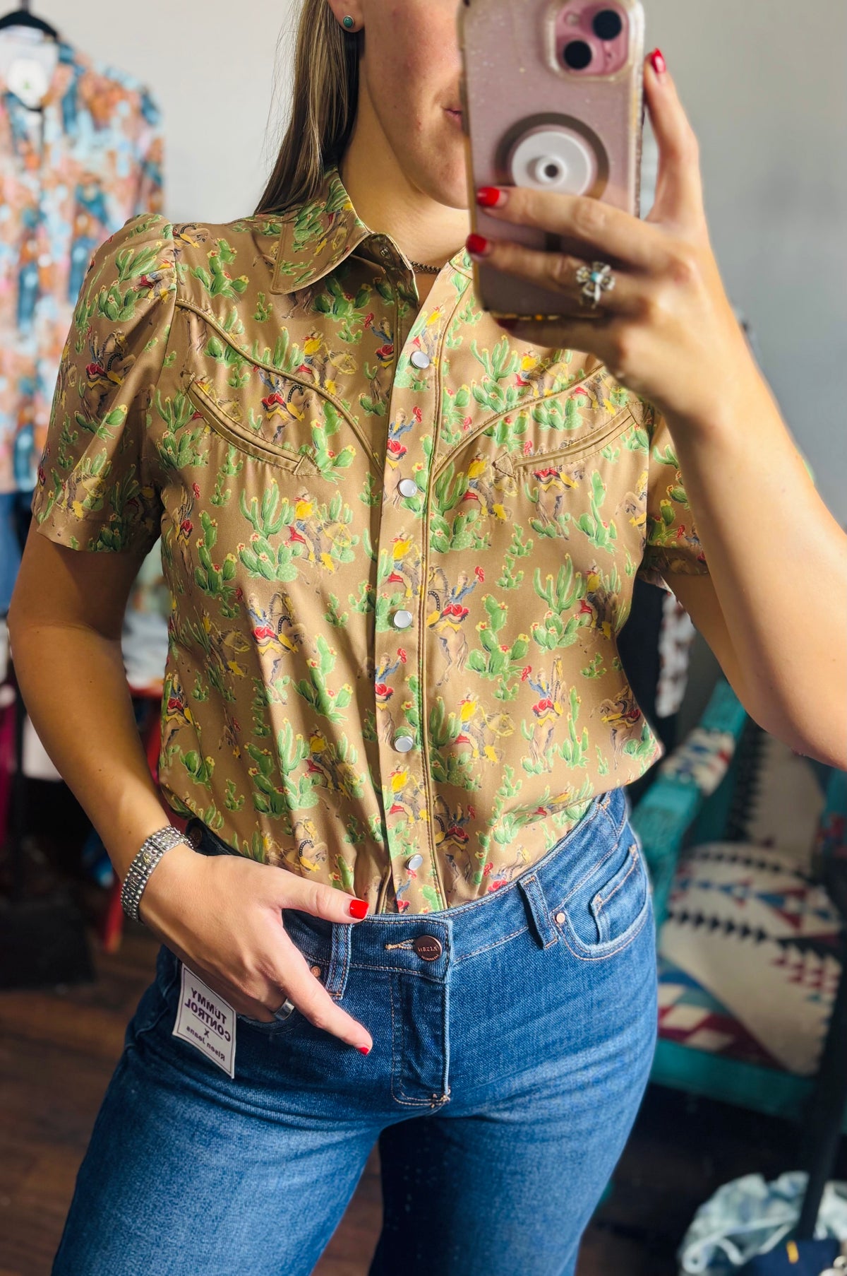 Shop Envi Me Tops and Tunics The Retro Fall Desert Cactus 🌵 Top