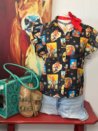 Shop Envi Me Tops and Tunics The Retro Rodeo Ruffle Top