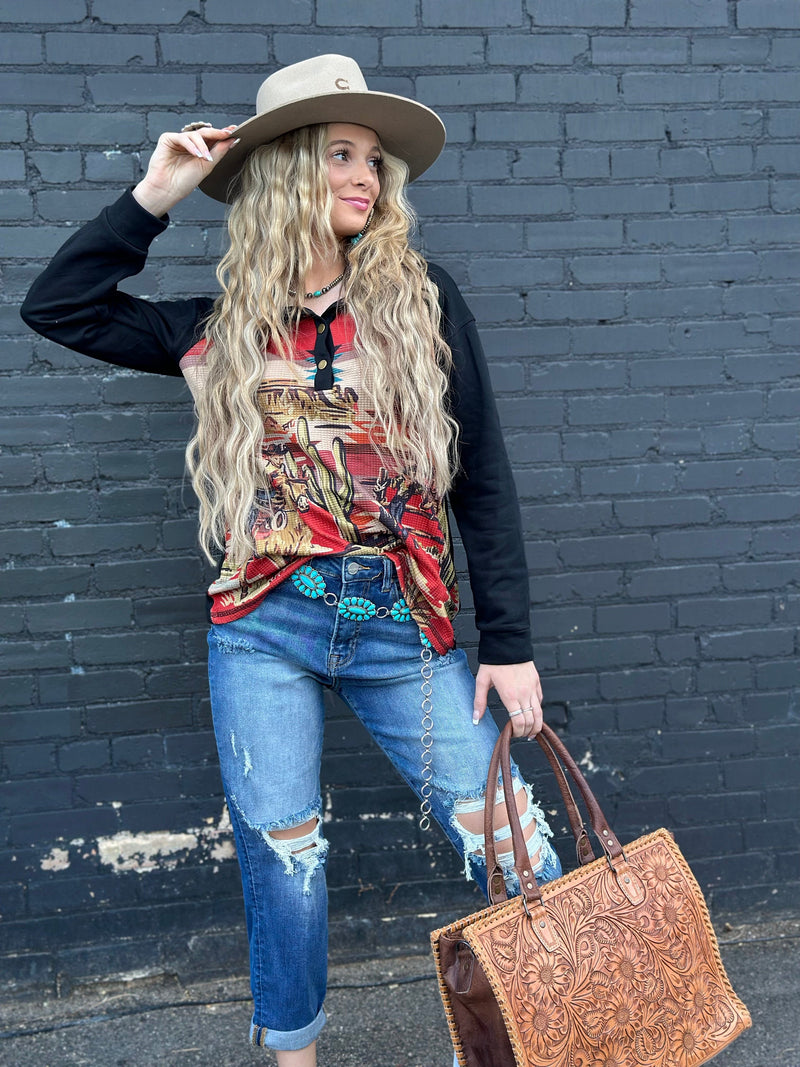 Shop Envi Me It's T-shirt Kinda Day The Retro West Of Cactus Top