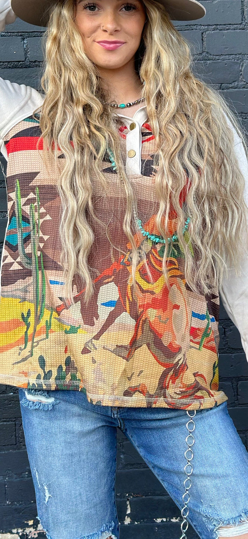 Shop Envi Me It's T-shirt Kinda Day The Retro West Of The Ranch Top