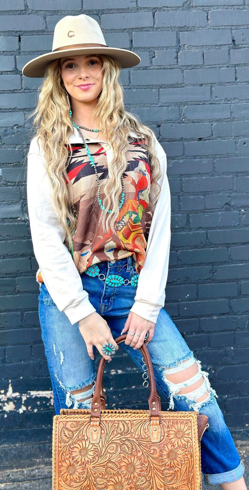 Shop Envi Me It's T-shirt Kinda Day The Retro West Of The Ranch Top
