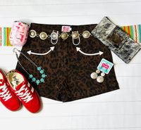 Shop Envi Me The Retro Western Cheetah Shorts