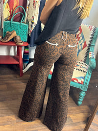 Shop Envi Me The Retro Western Leopard Wide Leg Pants