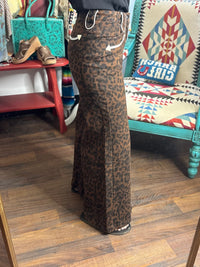 Shop Envi Me The Retro Western Leopard Wide Leg Pants